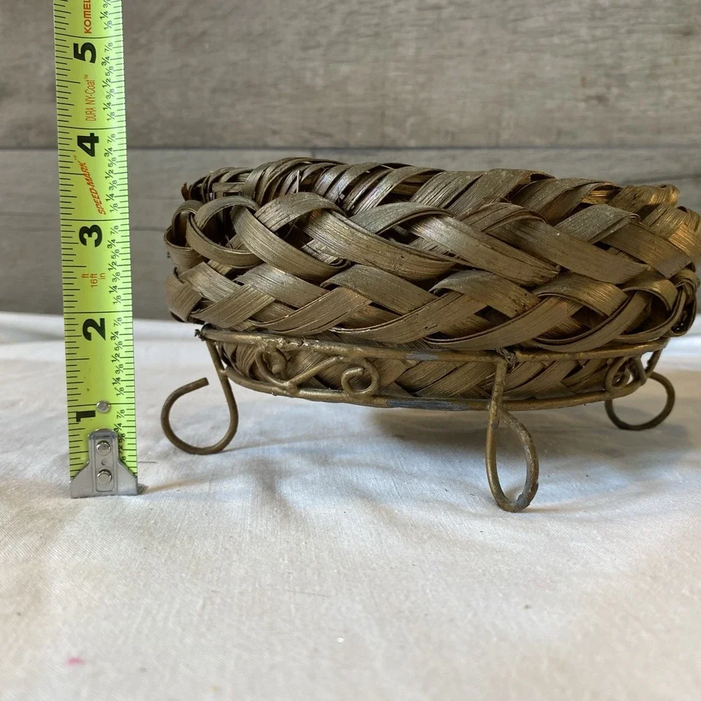 Decorative Woven Basket With Stand